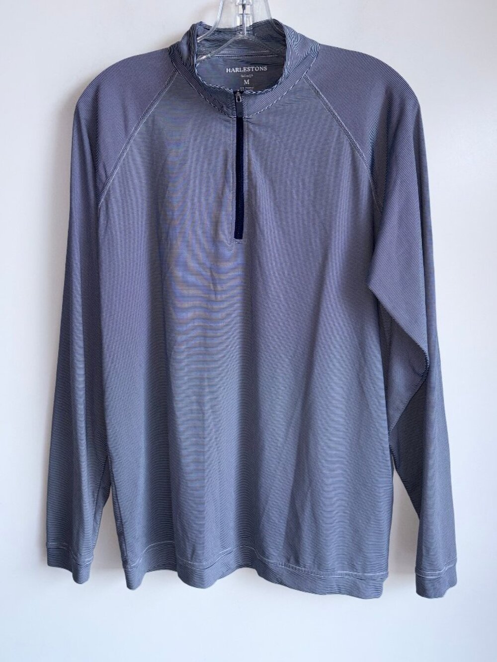 HARLESTONS 1/4 Zip Long Sleeve Golf Pullover Men's Medium